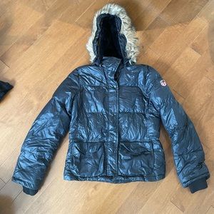 Polo Black Puffy Jacket - Size Small